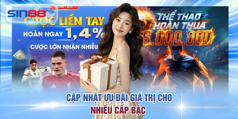 Cập nhật ưu đãi giá trị cho nhiều cấp bậc 